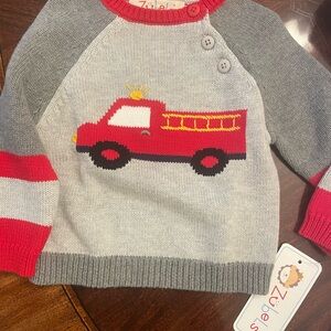 Zubels fire truck sweater